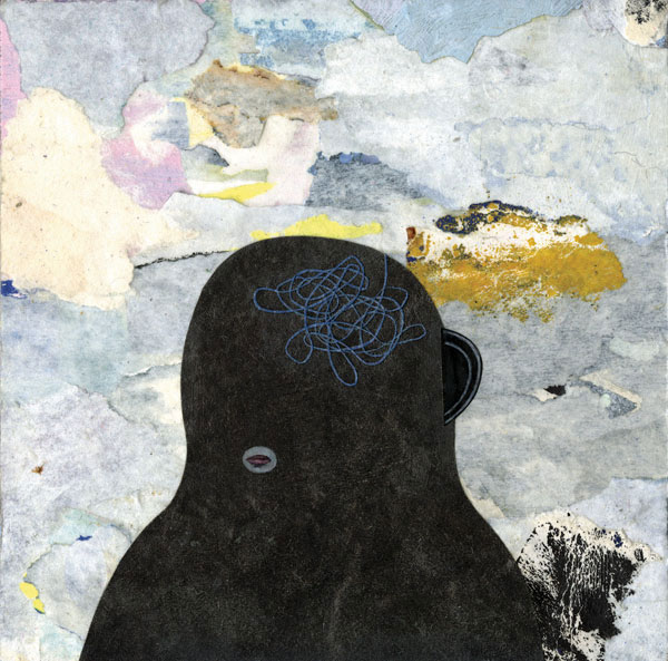 . 2007, mixed media on panel, 5 x 5 inches