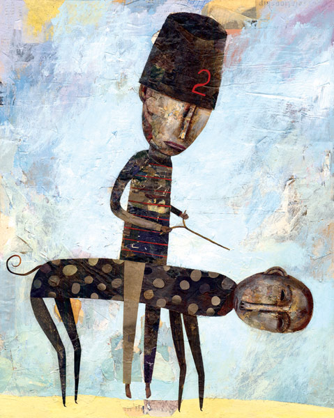 . 2004, mixed media on panel, 16 x 20 inches