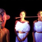 . Papier-mâché mask for a dance performance choreographed by Abby Chan, 2002,
