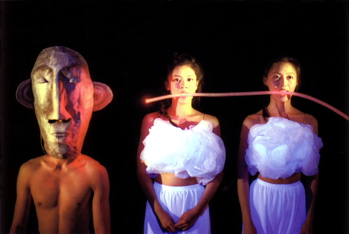 . Papier-mâché mask for a dance performance choreographed by Abby Chan, 2002,