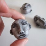 . for the "Tiny Trifecta" group show at Cotton Candy Machine, Brooklyn, NY, 2011, polymer clay and acrylic paint